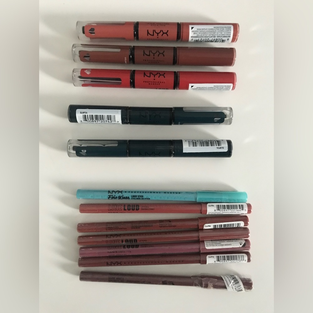 NYX lip liners lip gloss eyeliners